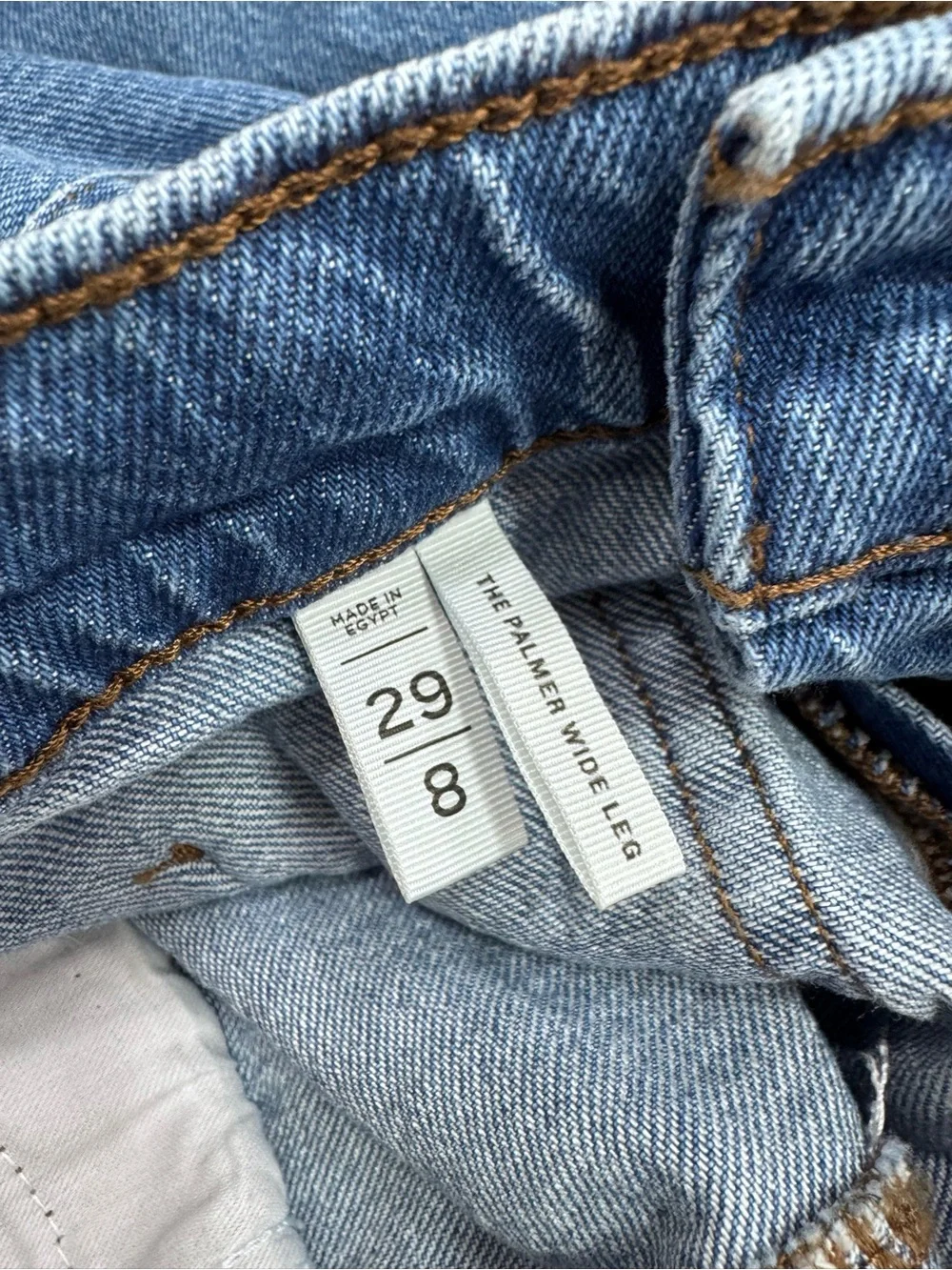 LOFT High Rise The Palmer Wide Leg Crop Jeans Mid Vintage Wash Size 29/8 Colette - Picture 8 of 9